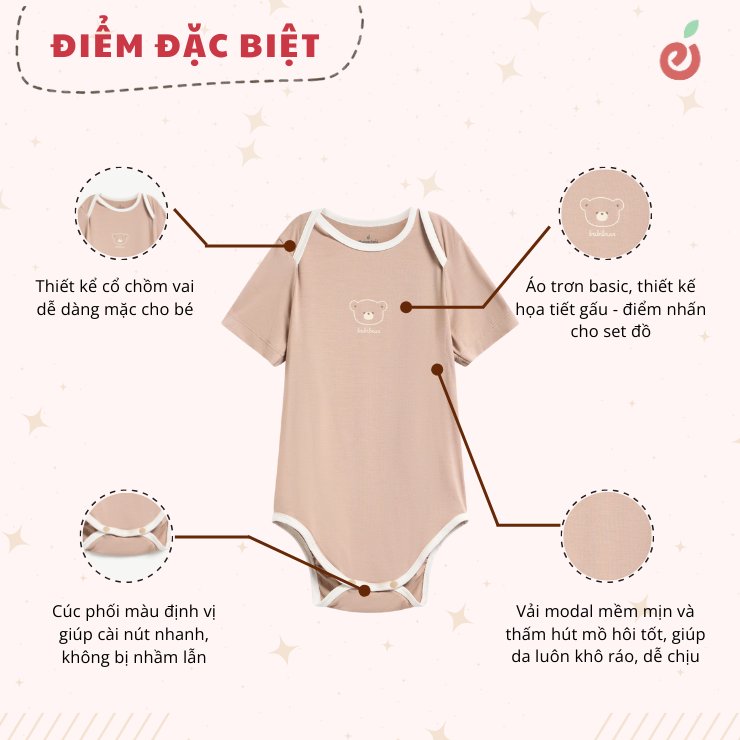 bodysuit tay ngắn unisex gân tăm