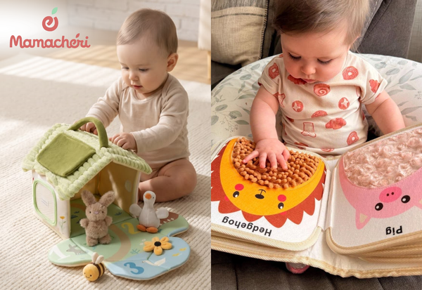 Sách vải là người bạn tuyệt vời giúp con làm quen với các giác quan và nhận thức đầu đời.