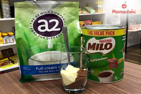 Sự kết hợp giữa sữa A2 và Milo mang lại hương vị mới lạ, kích thích vị giác của con