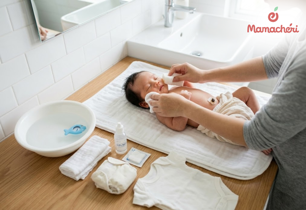 Nhẹ nhàng và nâng niu giúp con cảm thấy được yêu thương và an toàn.
