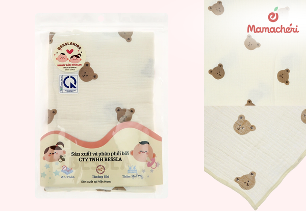 Khăn tắm sợi tre Bessla mềm mịn với màu sắc trung tính, nhã nhặn.