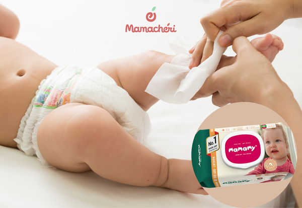Khăn ướt Mamamy dịu nhẹ phù hợp với làn da nhạy cảm của trẻ sơ sinh
