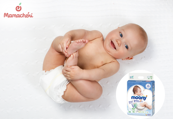 Bỉm Moony Newborn với hệ thống thấm hút tốt