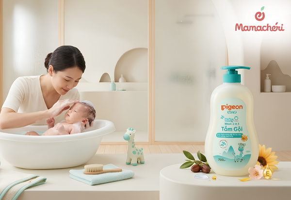 Sữa tắm gội dịu nhẹ cho bé 2 trong 1&nbsp;Pigeon