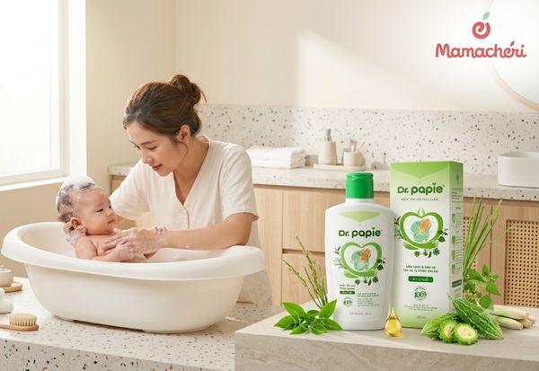 Nước tắm gội thảo dược thiên nhiên cho bé&nbsp;Dr.Papie