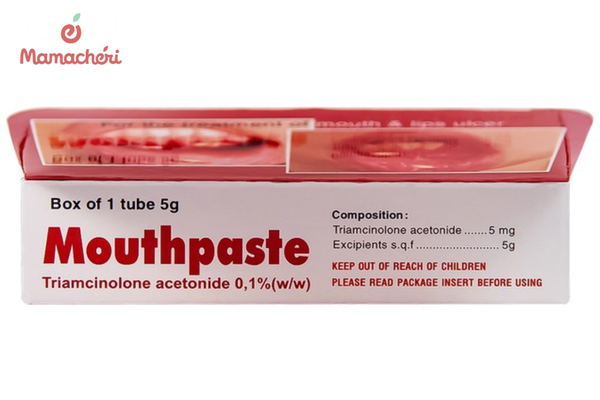 Thuốc bôi nhiệt miệng Mouthpaste Mediphar USA hỗ trợ chăm sóc các vết lở loét trong miệng