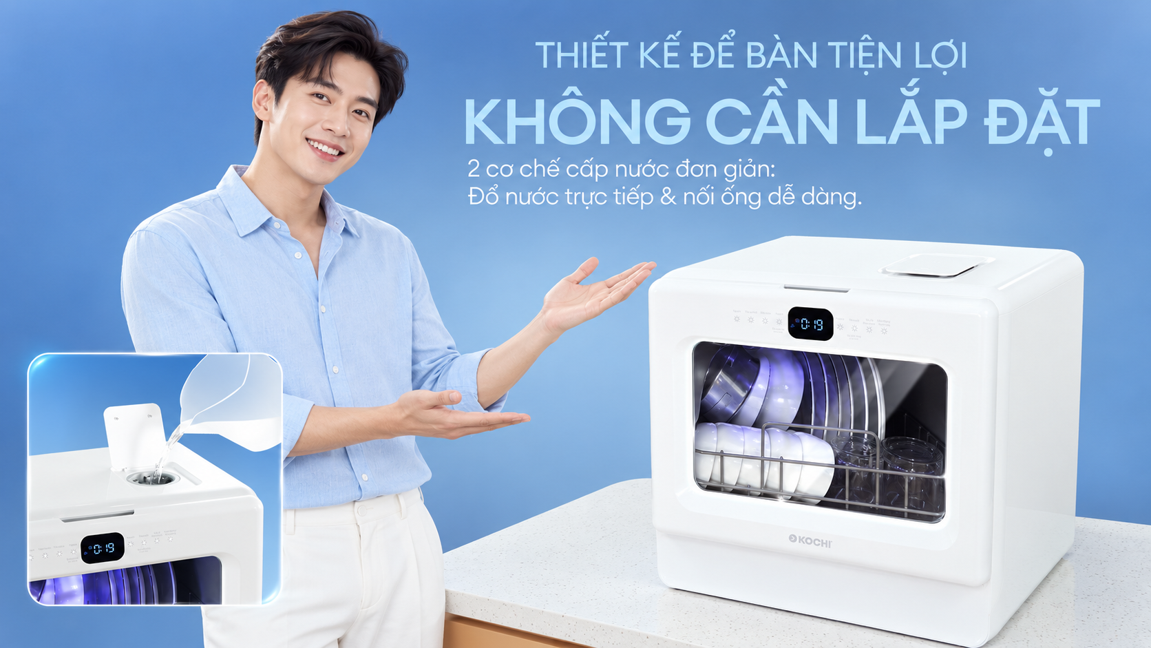Review máy rửa bát KOCHI C510: Nhỏ gọn nhưng có đủ sức “giải phóng” căn bếp?