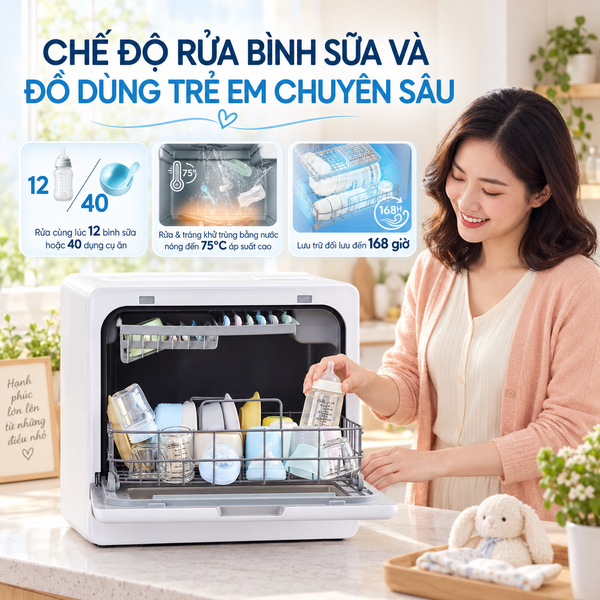 Mỗi ngày rửa cả “núi” bình sữa? KOCHI C510 giúp mẹ bỉm nhẹ việc như thế nào?