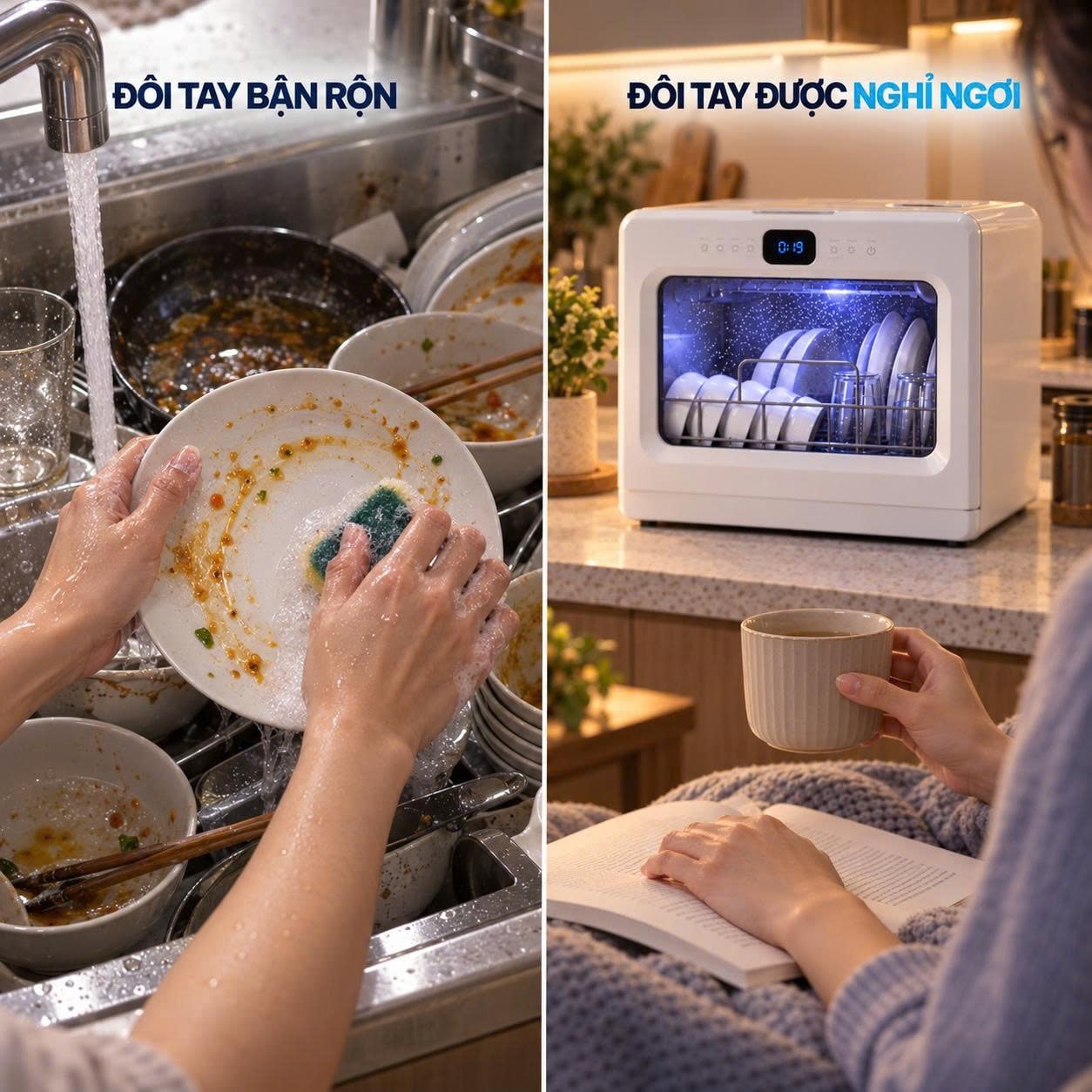 Chén bát nhiều dầu mỡ mùa lẩu nướng: chọn máy rửa bát thế nào?