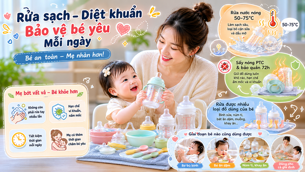 Máy rửa bình sữa hay máy rửa bát Kochi C500 – đâu là lựa chọn hợp lý cho mẹ bỉm?