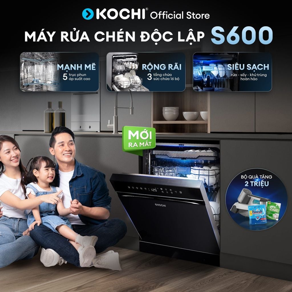 Máy rửa bát không chỉ là thiết bị gia dụng – mà là bước nâng cấp chất lượng sống cho gia đình hiện đại