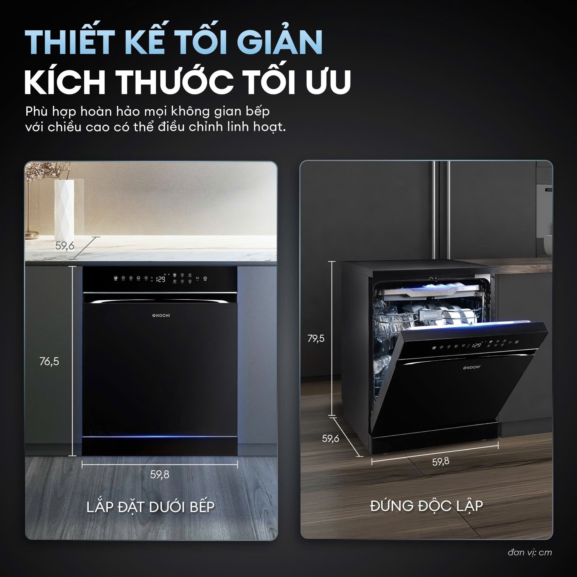 Căn bếp nhỏ có dùng được máy rửa bát không?
