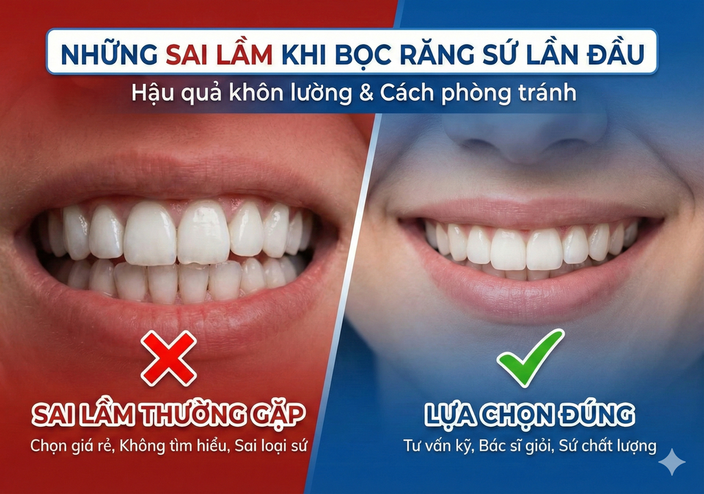 Những sai lầm thường gặp khi bọc răng sứ lần đầu