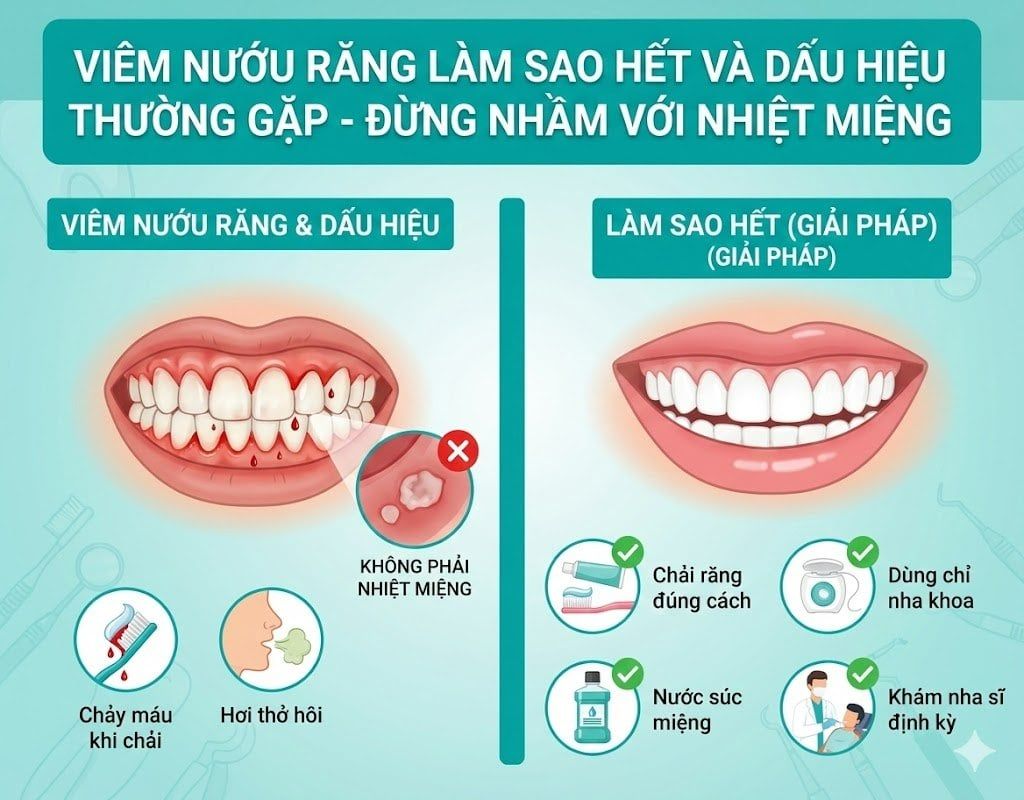 Viêm nướu răng làm sao hết và dấu hiệu thường gặp - Đừng nhầm với nhiệt miệng