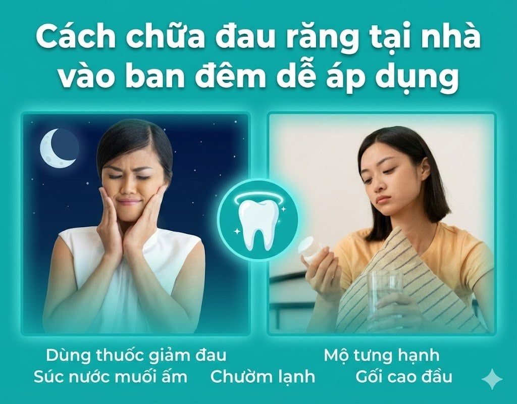 Cách chữa đau răng tại nhà vào ban đêm dễ áp dụng
