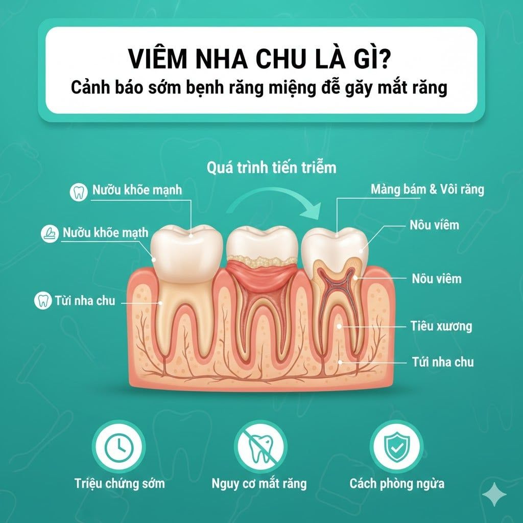 Viêm nha chu là gì? Cảnh báo sớm bệnh răng miệng dễ gây mất răng
