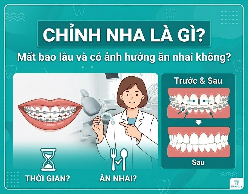 Chỉnh nha là gì? Mất bao lâu và có ảnh hưởng ăn nhai không?