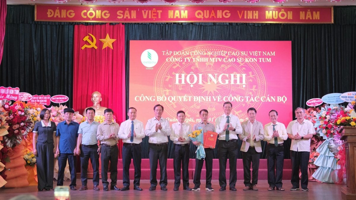 Công ty Cao su Kon Tum công bố các quyết định về công tác cán bộ