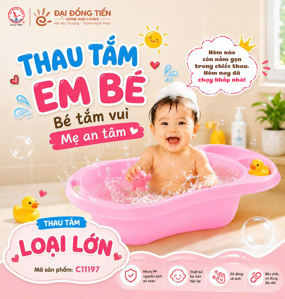 Thau Tắm Bé Loại Nào Tốt? 3 Mẹo Chọn Thau An Toàn Cho Bé