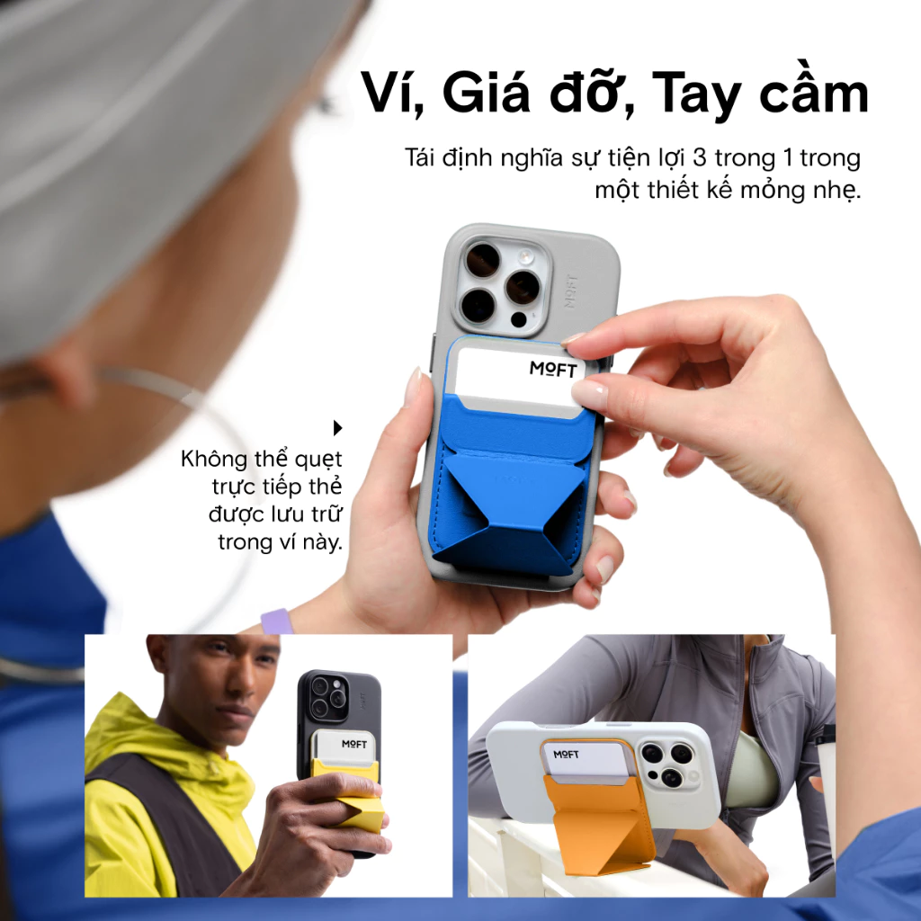 MOFT MOVAS™ Ví Magnetic Giá đỡ điện thoại ví gập tương thích với mọi phong cách sự thích ứng iPhone/Android - Magnetic Compatible