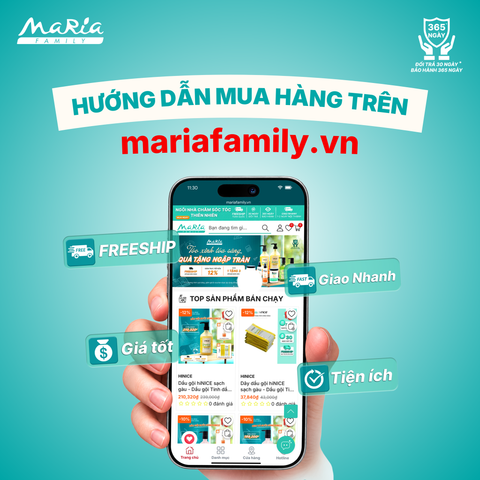 Cách mua hàng trên website mariafamily.vn