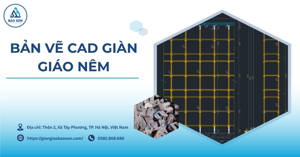 Bản vẽ CAD giàn giáo nêm chi tiết, file DWG tham khảo thi công