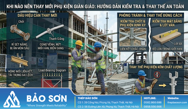 Khi nào nên thay mới phụ kiện giàn giáo để đảm bảo an toàn lao động?