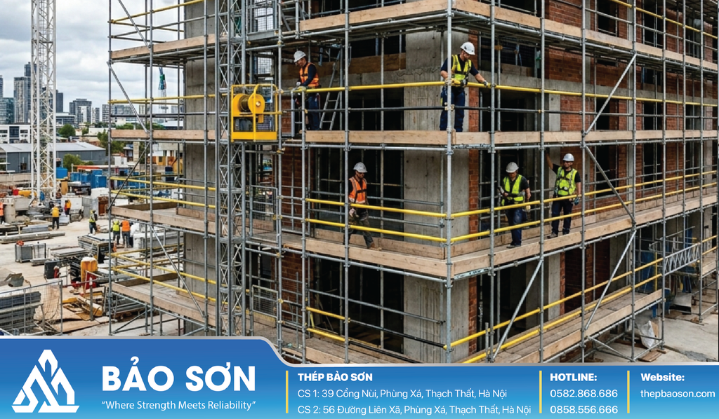 PHỤ KIỆN GIÀN GIÁO – NHÂN TỐ QUYẾT ĐỊNH ĐỘ ỔN ĐỊNH VÀ AN TOÀN THI CÔNG