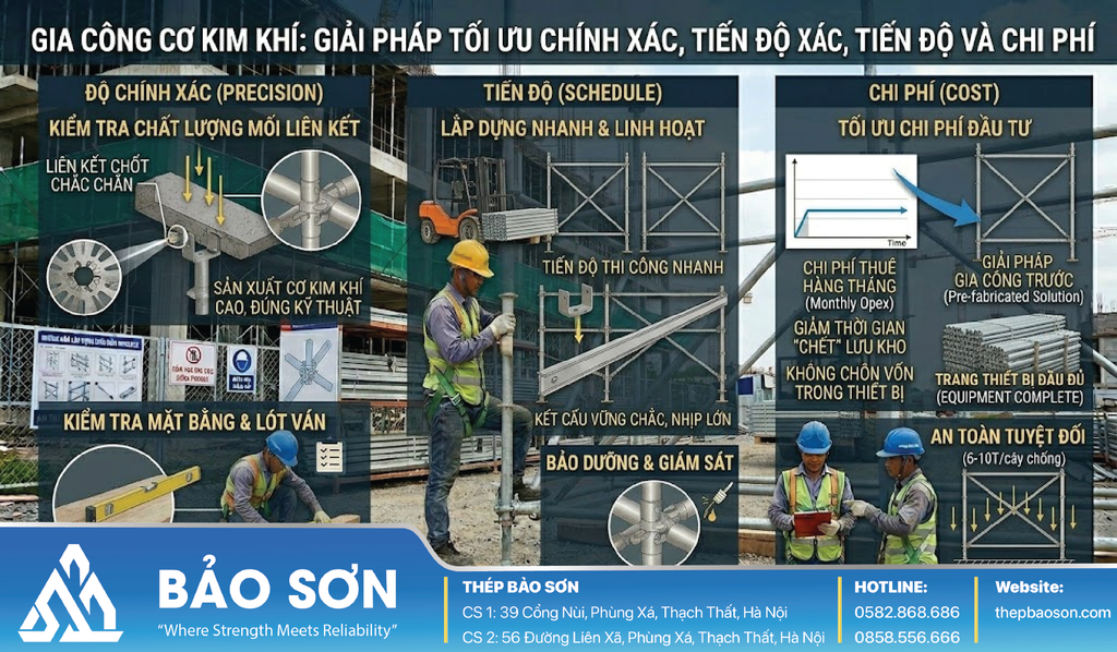 DỊCH VỤ GIA CÔNG CƠ KIM KHÍ – GIẢI PHÁP TỐI ƯU CHO ĐỘ CHÍNH XÁC, TIẾN ĐỘ VÀ CHI PHÍ