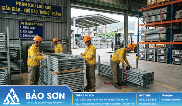 Quy trình lưu kho giàn giáo đúng kỹ thuật, an toàn