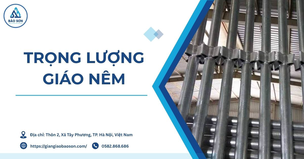 Trọng lượng giáo nêm là bao nhiêu? Bảng tra chi tiết theo từng quy cách