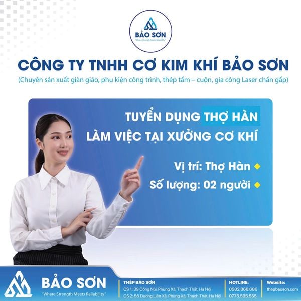 Tuyển dụng thợ hàn tháng 4/2026
