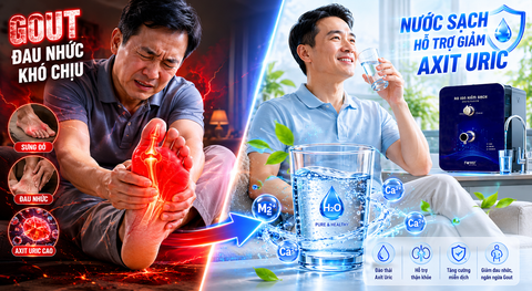 Bóc Trần Sự Thật: 4 Tác Dụng Chuyên Sâu Của Nước Ion Kiềm Đối Với Bệnh Gout