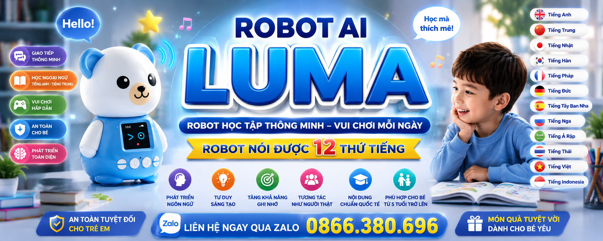 Robot AI Luma có phải là máy học tiếng Anh tốt cho trẻ em?