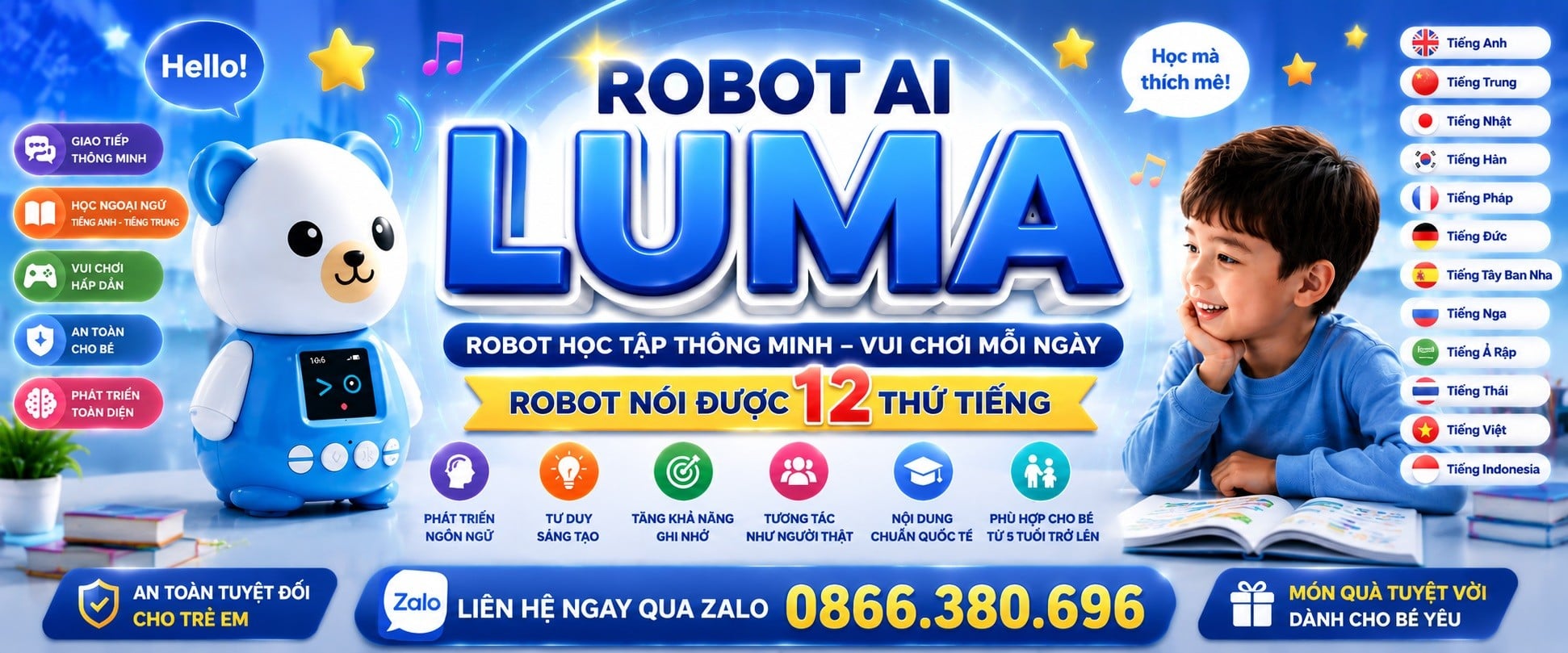 Máy học tiếng Trung AI tốt nhất hiện nay: Có nên chọn Luma Robot?