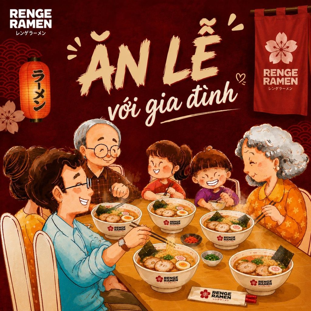 Nơi dừng chân tại Bàu Cát cùng gia đình – Renge Ramen cho mọi lứa tuổi
