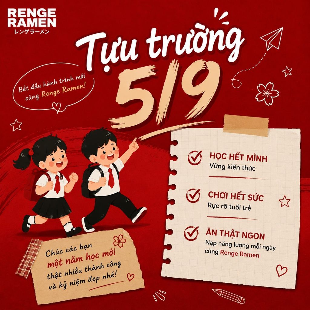 Tựu trường ghé đâu? Sạc lại năng lượng cùng Renge Ramen Tân Bình