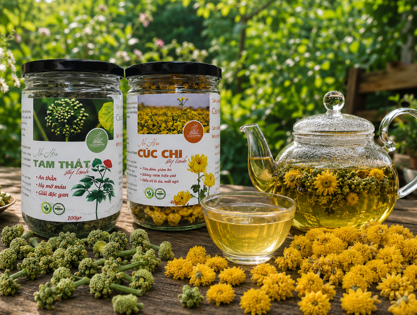 🌼 NỤ HOA TAM THẤT & HOA CÚC CHI