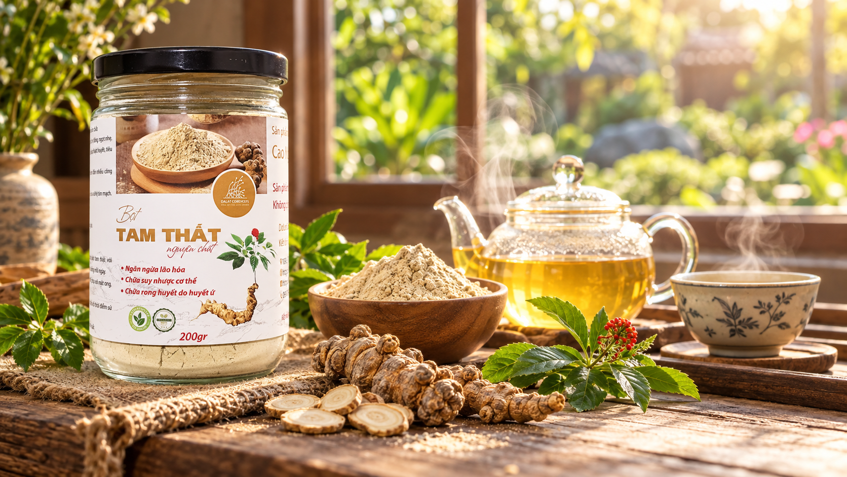 🌿 **BỘT TAM THẤT – MỘT CHÚT MỘC MẠC CHO THÓI QUEN MỖI NGÀY**