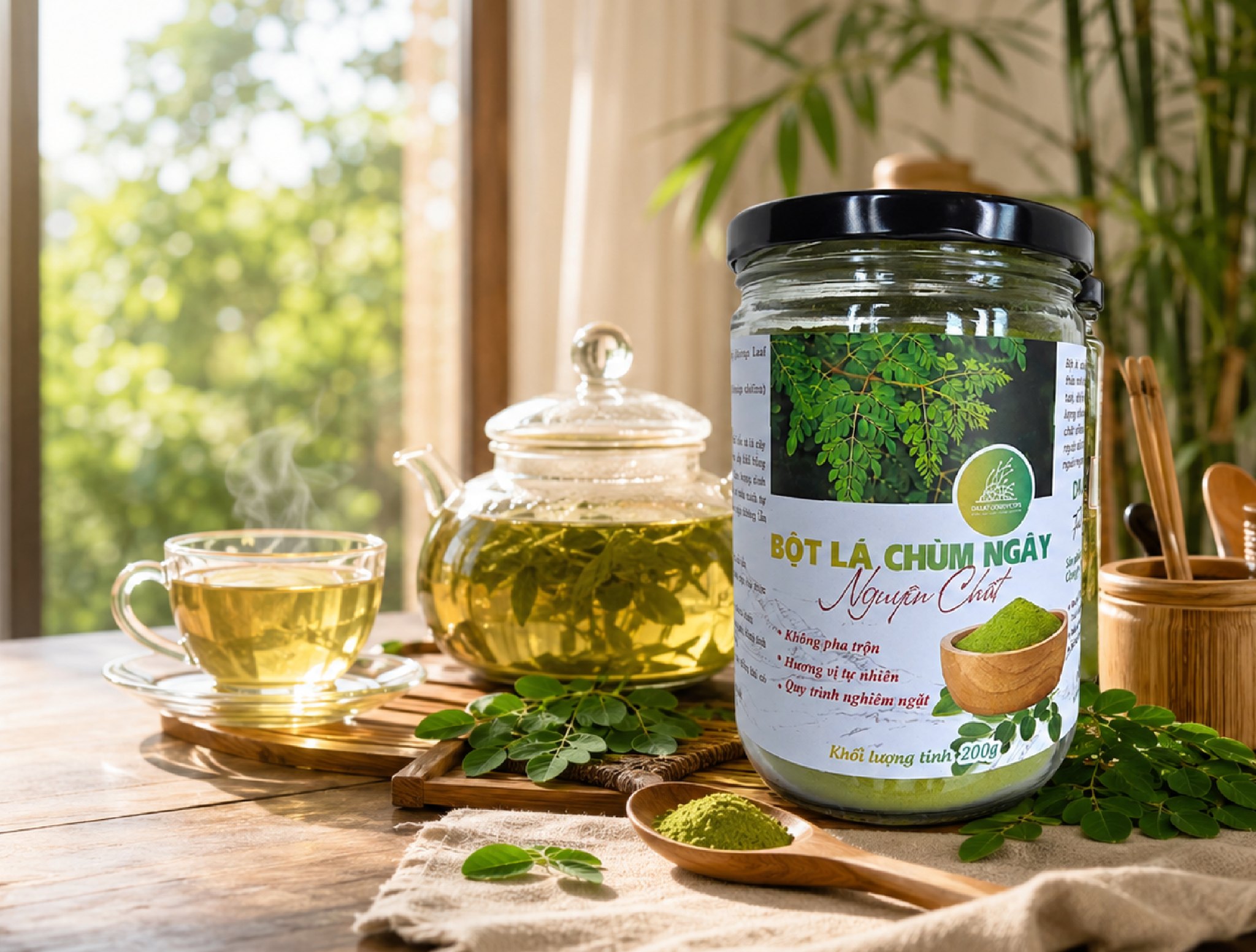 🌿 BỘT CHÙM NGÂY - BỔ SUNG MÀU XANH TỰ NHIÊN CHO MỖI NGÀY 🥛✨