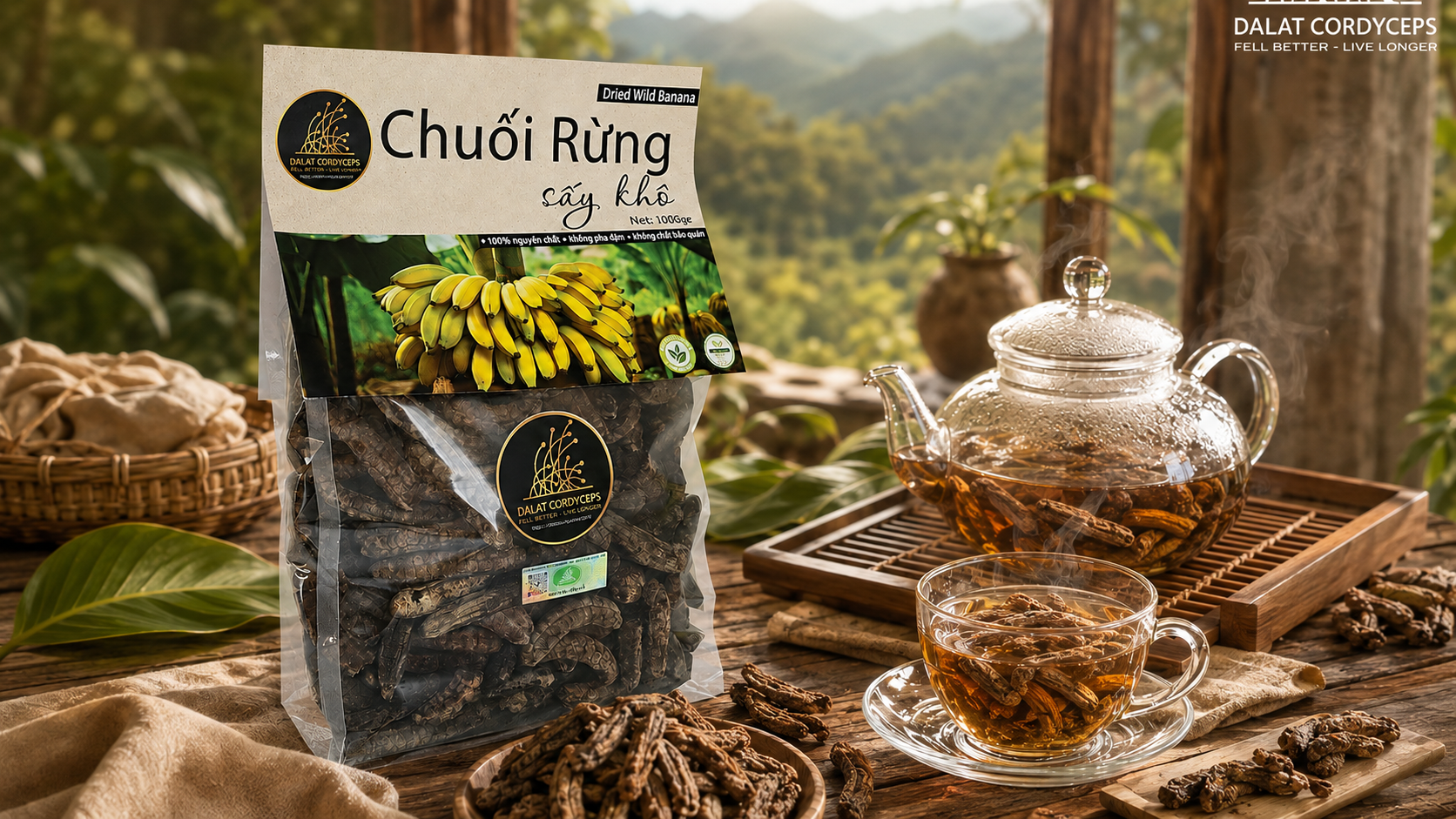 🍌 **CHUỐI RỪNG SẤY KHÔ, HƯƠNG VỊ MỘC MẠC TỪ NÚI RỪNG**