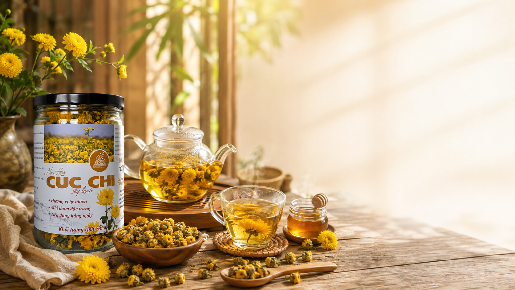 🌼 NỤ HOA CÚC CHI, MỘT TÁCH TRÀ NHỎ CHO NHỮNG KHOẢNH KHẮC MUỐN CHẬM LẠI