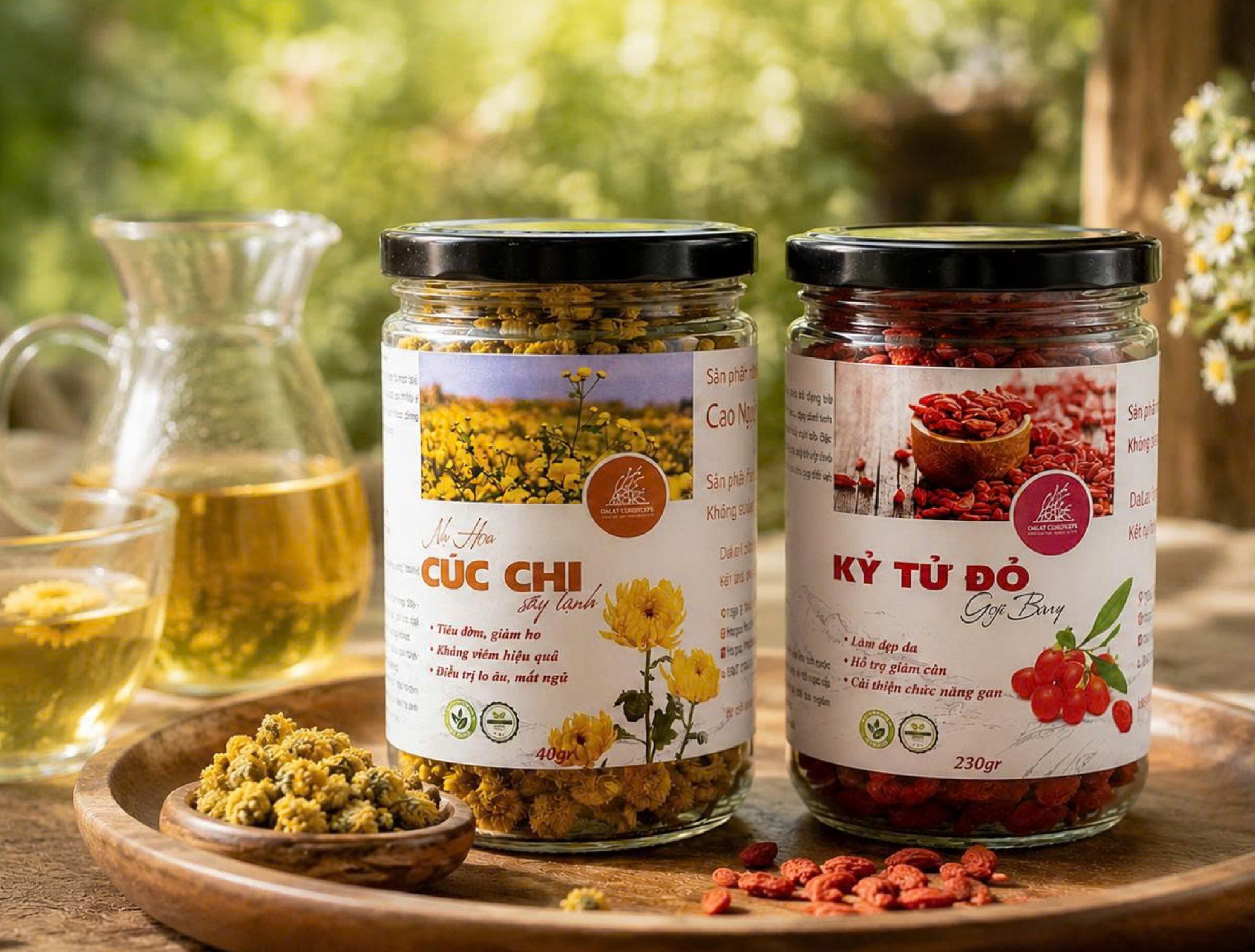 🌼 Trà Cúc Kỷ Tử – Dịu gan, sáng mắt, thư giãn tinh thần 👀