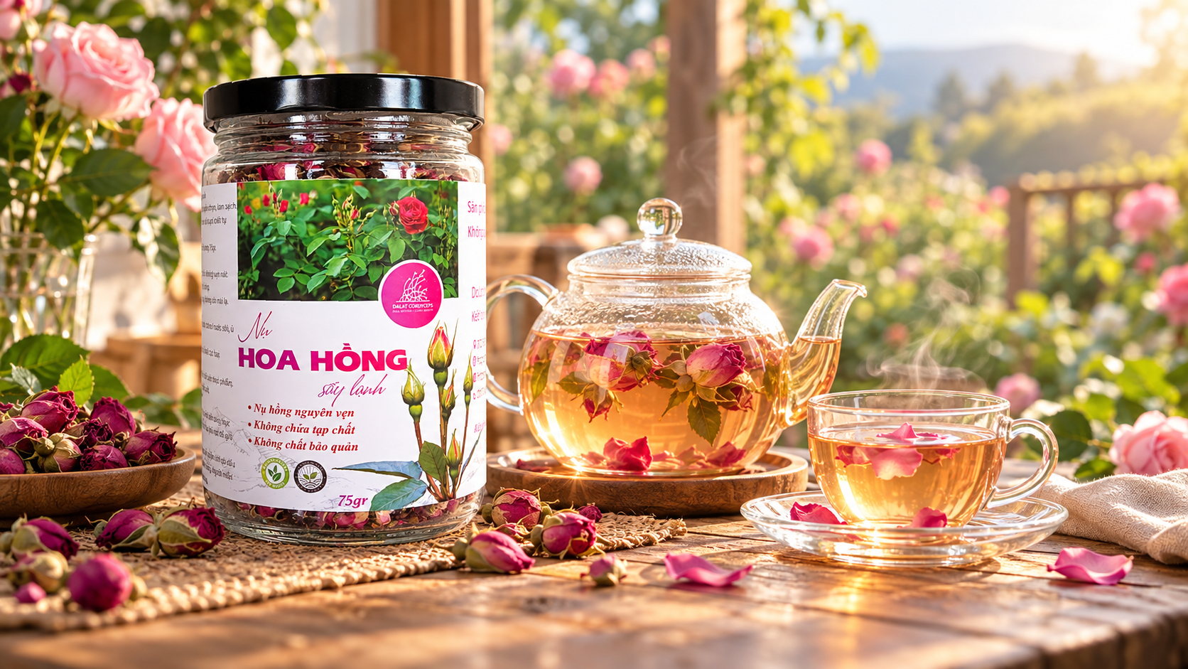 🌹 **NỤ HOA HỒNG – MỘT TÁCH TRÀ THƠM DỊU CHO NHỮNG KHOẢNH KHẮC THẬT CHẬM**