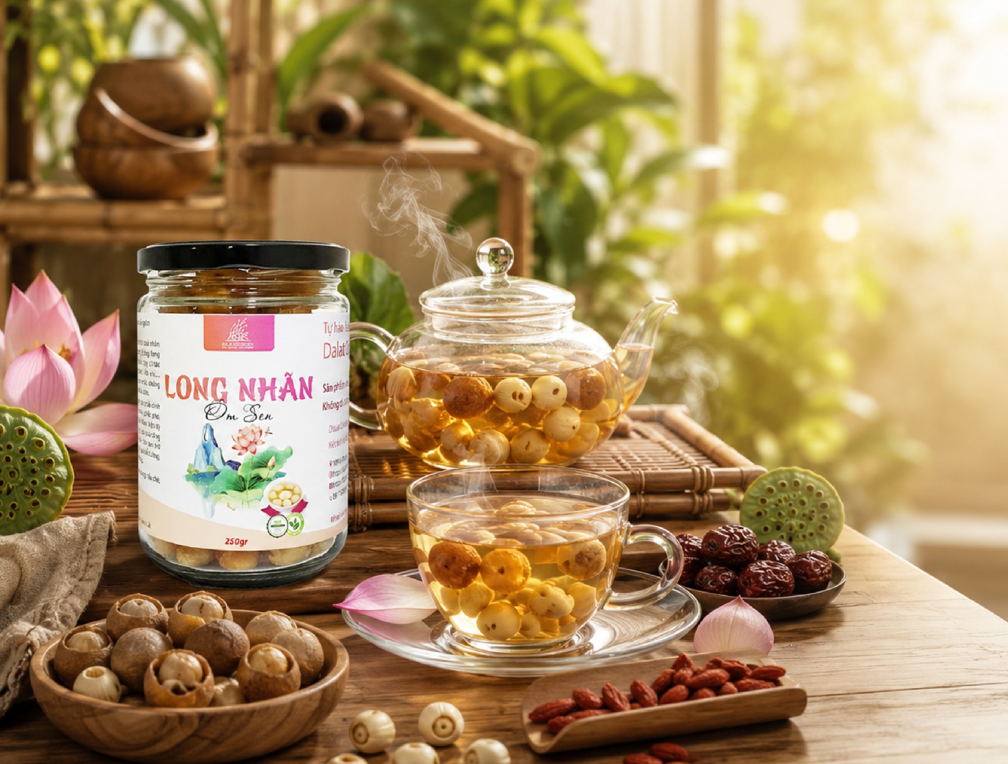 🌸 **LONG NHÃN ÔM SEN - NGỌT THANH TỪ THIÊN NHIÊN, THƠM NGÁT HƯƠNG SEN**
