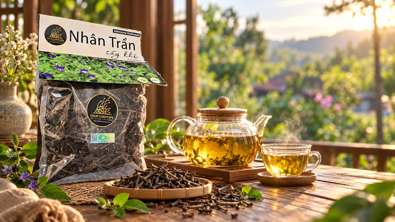 🌿 **NHÂN TRẦN SẤY KHÔ – HƯƠNG TRÀ MỘC MẠC CHO NHỮNG NGÀY MUỐN CHẬM LẠI**