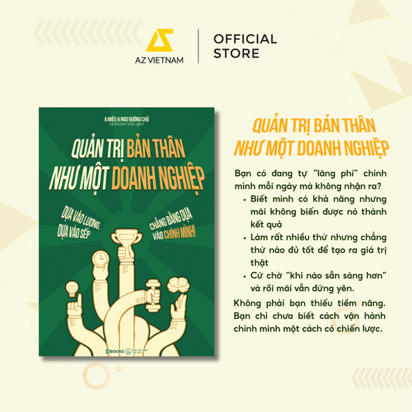 [THÔNG BÁO PHÁT HÀNH SÁCH] QUẢN TRỊ BẢN THÂN NHƯ MỘT DOANH NGHIỆP - SÁCH CHỮ