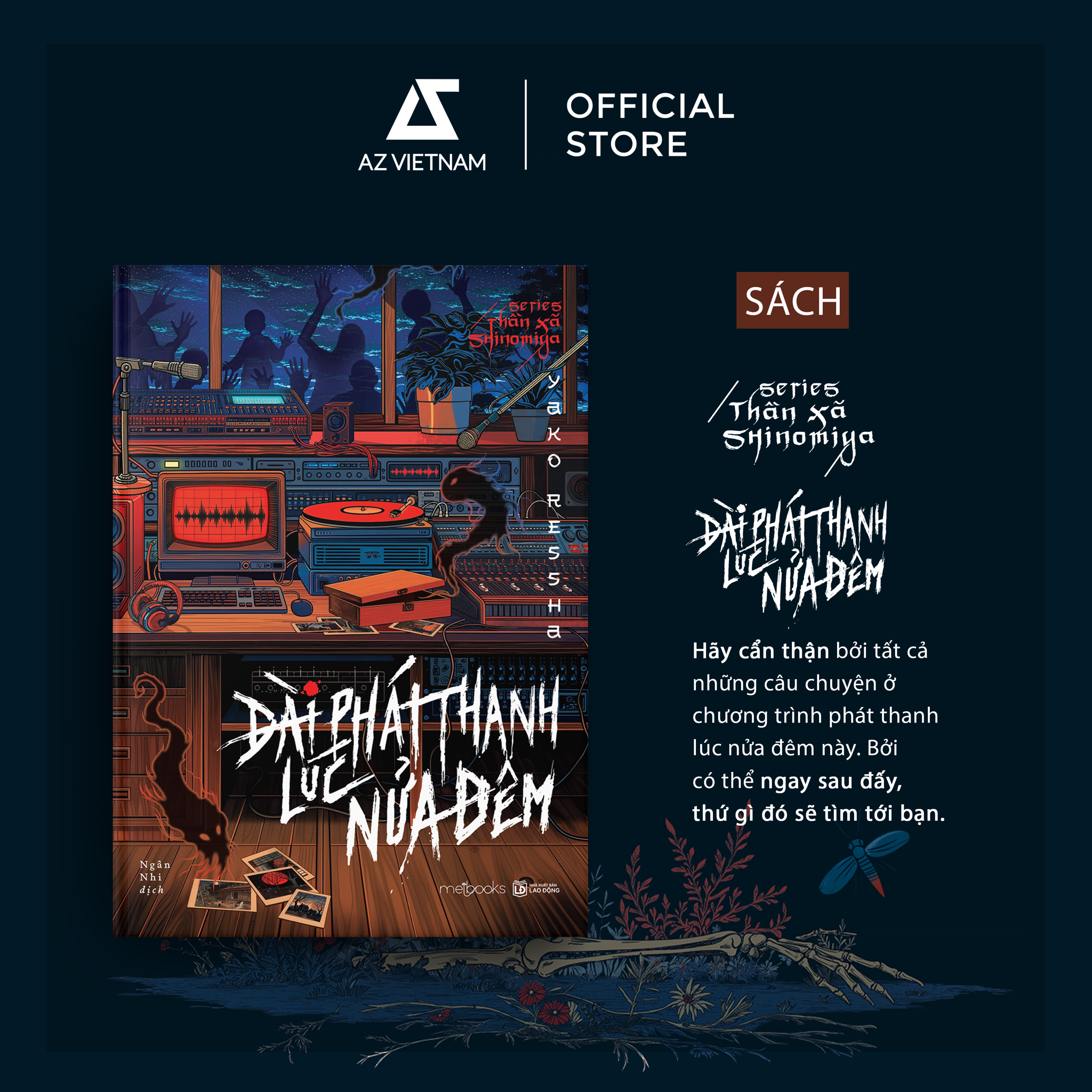 [THÔNG BÁO PHÁT HÀNH SÁCH] SERIES THẦN XÃ SHINOMIYA: ĐÀI PHÁT THANH LÚC NỬA ĐÊM - SÁCH CHỮ