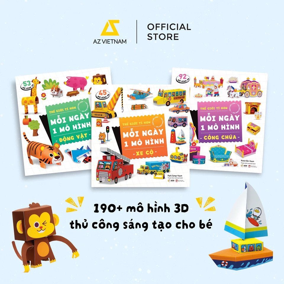 [REVIEW SÁCH] MỖI NGÀY 1 MÔ HÌNH: SÁCH GẤP MÔ HÌNH 3D DÀNH CHO TRẺ NHỎ
