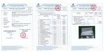 Giấy kiểm định SET NGỦ BĂNG LẠNH CHO BÉ